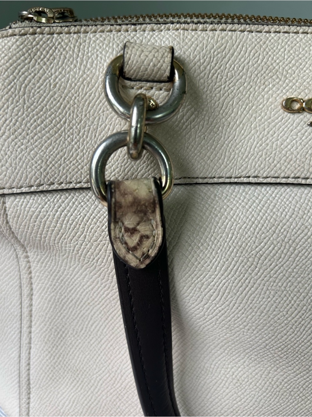 Coach Prairie Satchel + Matching Wallet - Chalk/Python Print - Picture 3 of 10